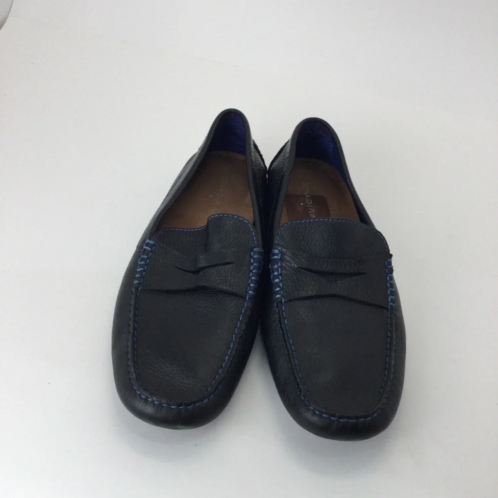 Donald‎ Pliner Vinco 3 Men's Black Leather Driving Loafers size 7.5